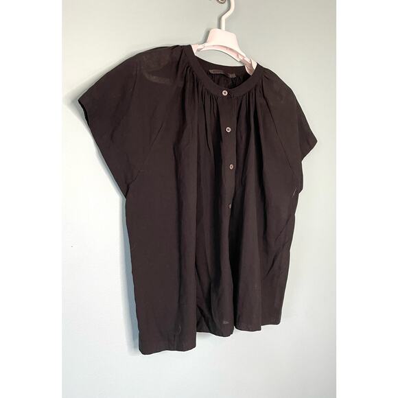 Jenni Kayne Black Willow Blouse Button Front Relaxed Fit Size Medium - Picture 4 of 11